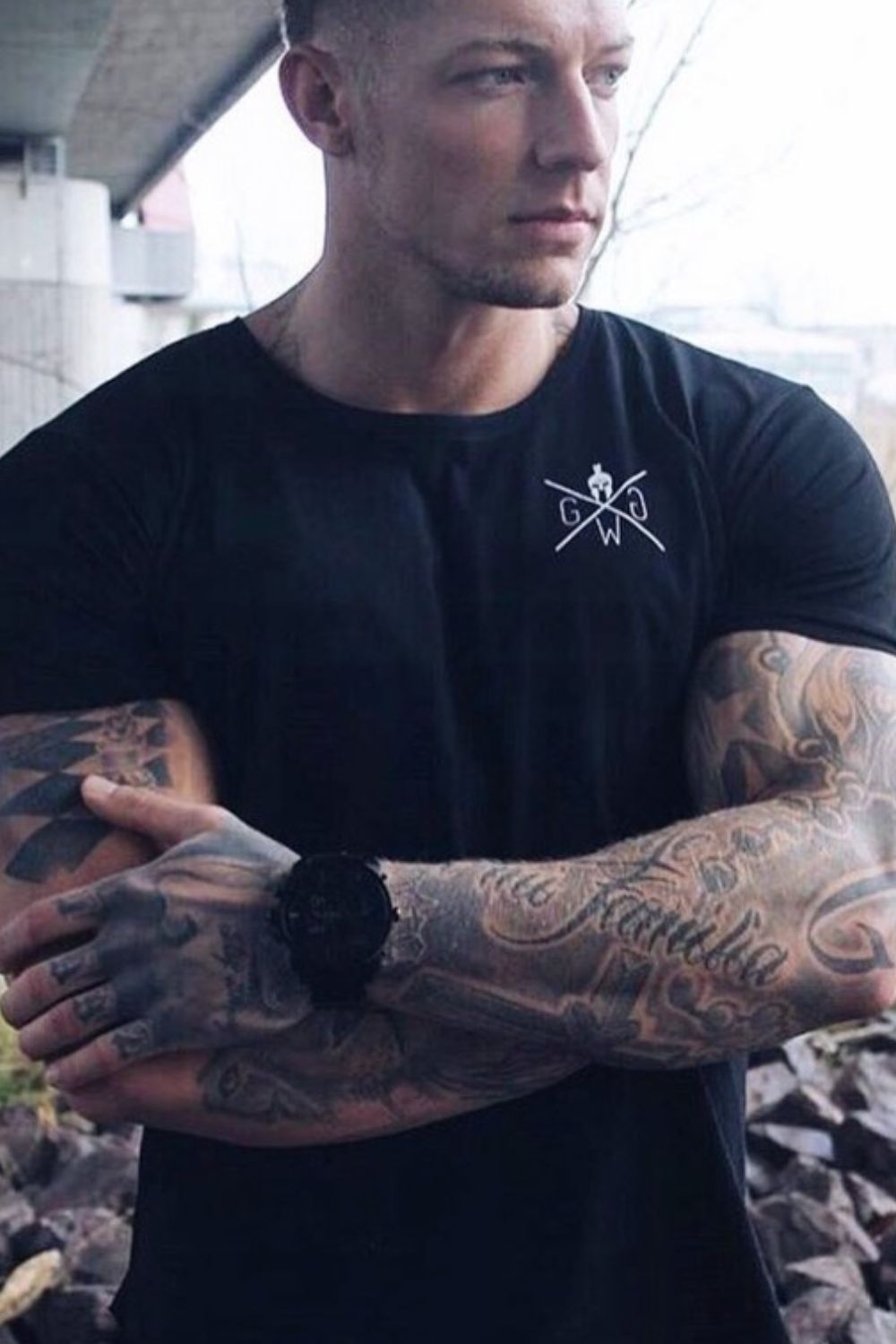 Men's "Gym Generation" Graphic Round Neck Short Sleeve T-Shirt.