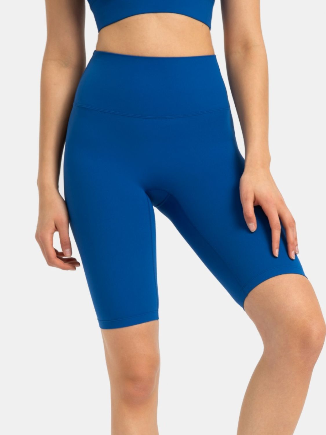 Millennia High Rise Wide Waistband Active Shorts.
