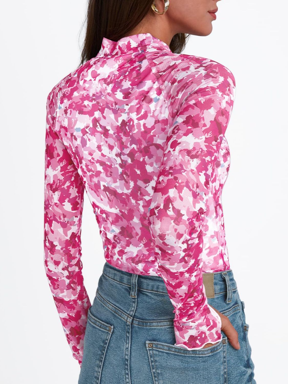 Vibrant Floral Long Sleeve Tee - Elevate Your Style.