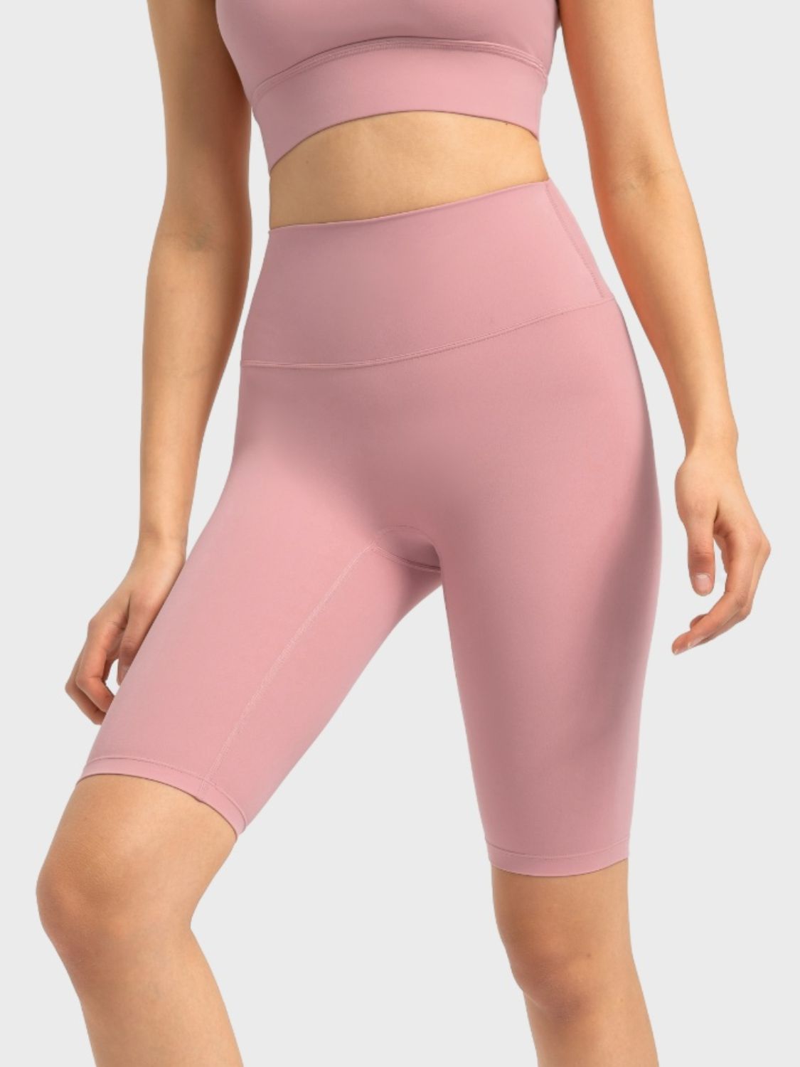 Millennia High Rise Wide Waistband Active Shorts.