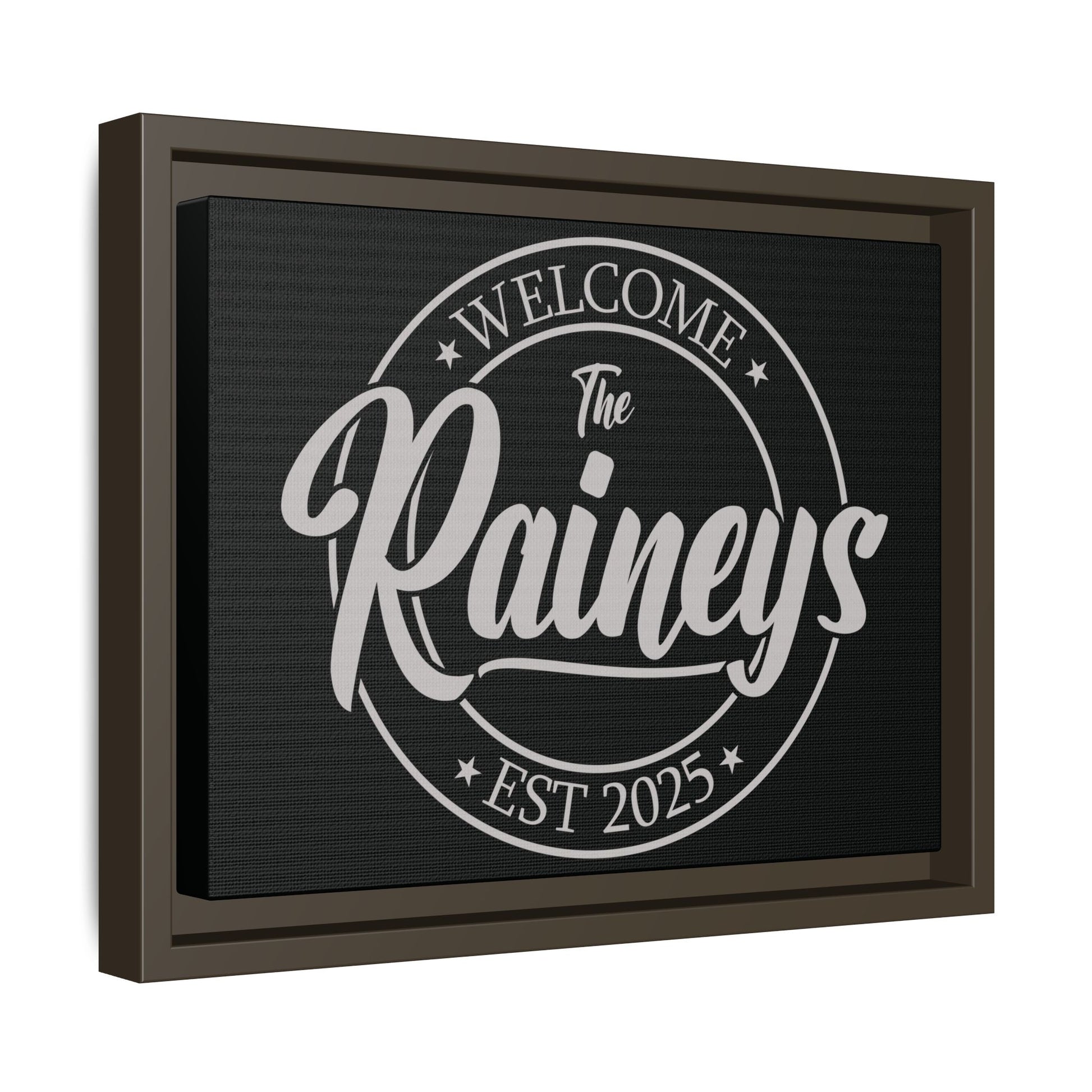 Canvas Wall Art - Personalized Welcome Art with Family Name and Year.
