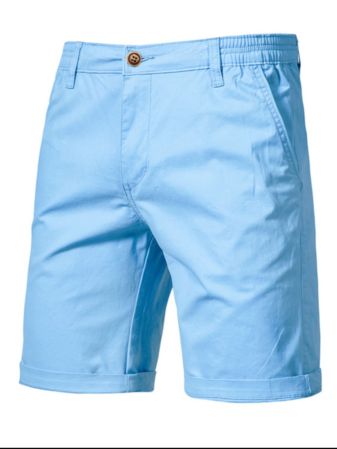 Men's Comfortable Elastic Waist Shorts with Pockets - Casual Essential.
