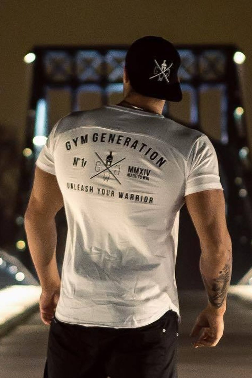 Men's "Gym Generation" Graphic Round Neck Short Sleeve T-Shirt.
