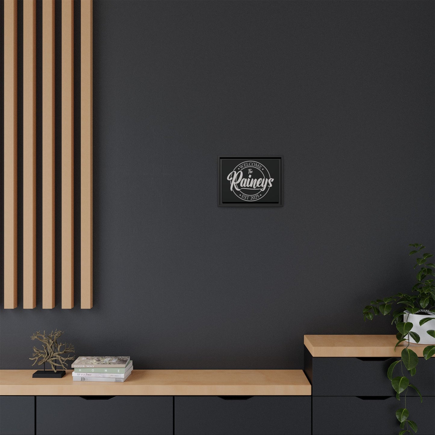 Canvas Wall Art - Personalized Welcome Art with Family Name and Year.