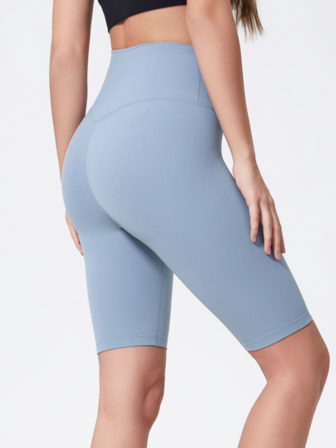 Millennia High Rise Wide Waistband Active Shorts.