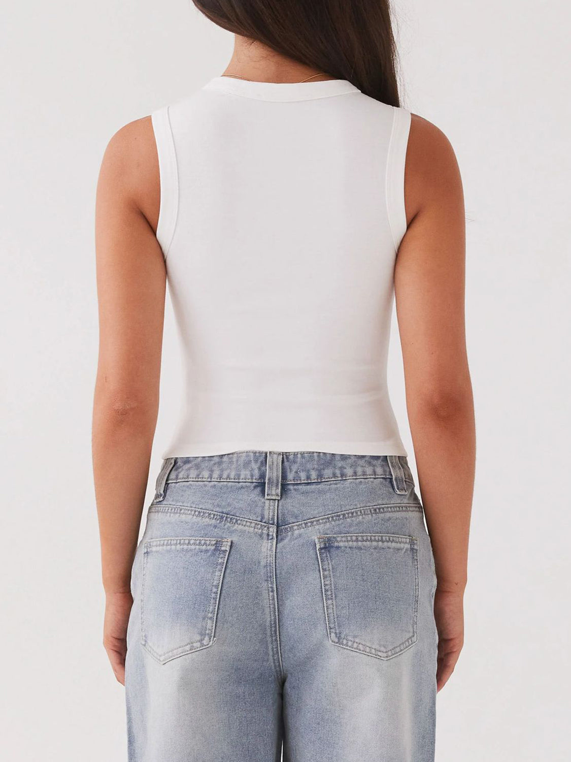 Lovelet Button Up Round Neck Tank.