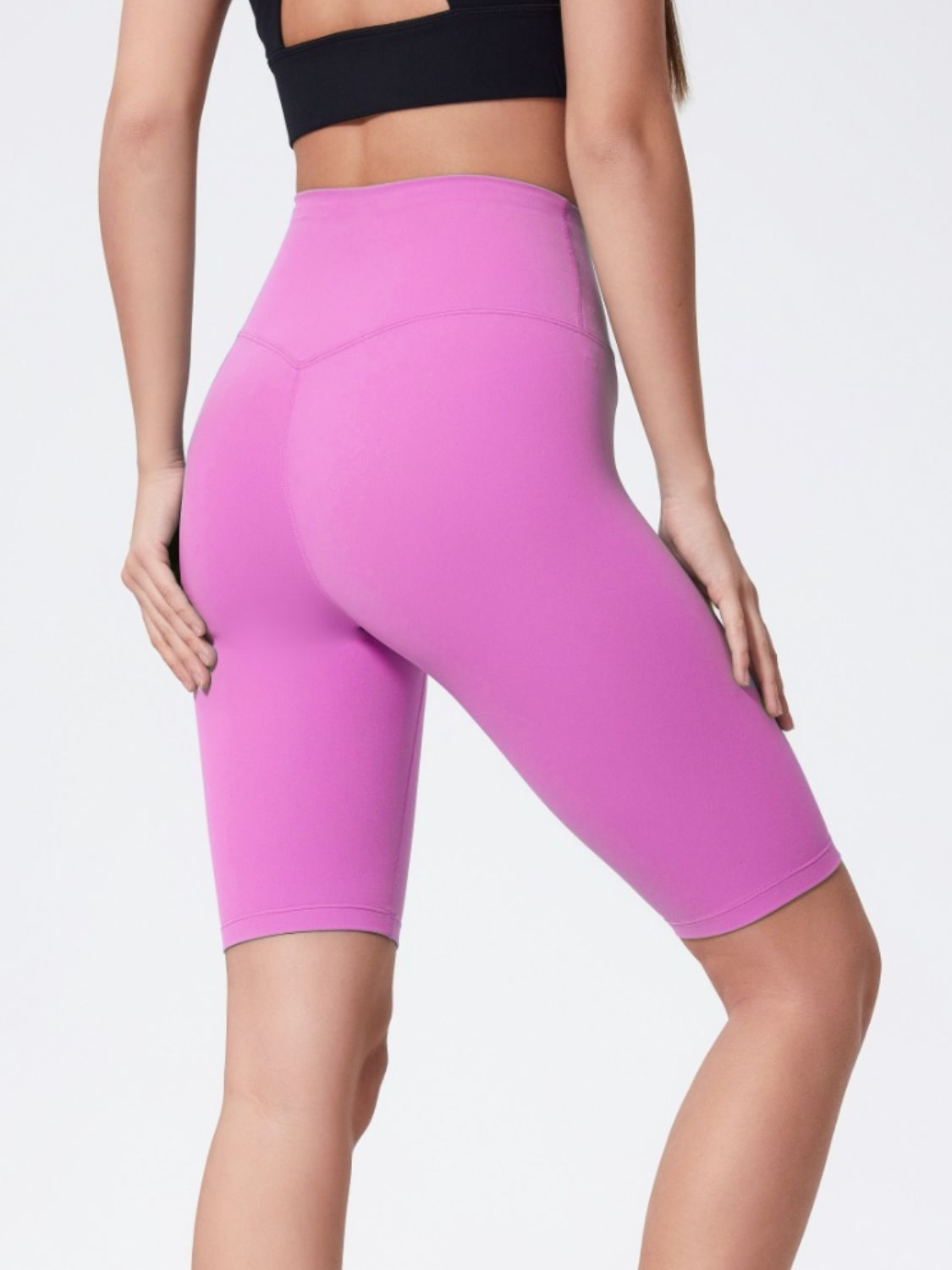 Millennia High Rise Wide Waistband Active Shorts.
