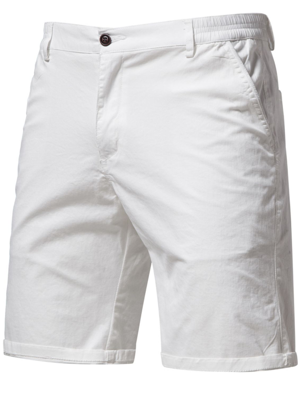 Men's Comfortable Elastic Waist Shorts with Pockets - Casual Essential.