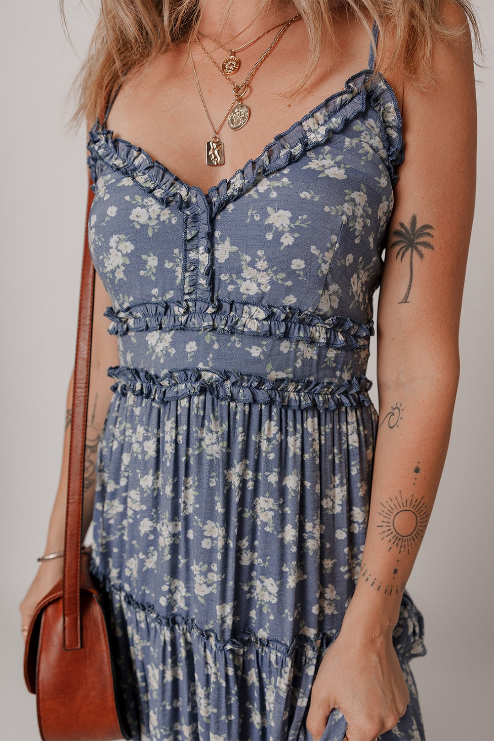 Enchanting Floral Tiered Midi Dress - Romantic Summer Essential.