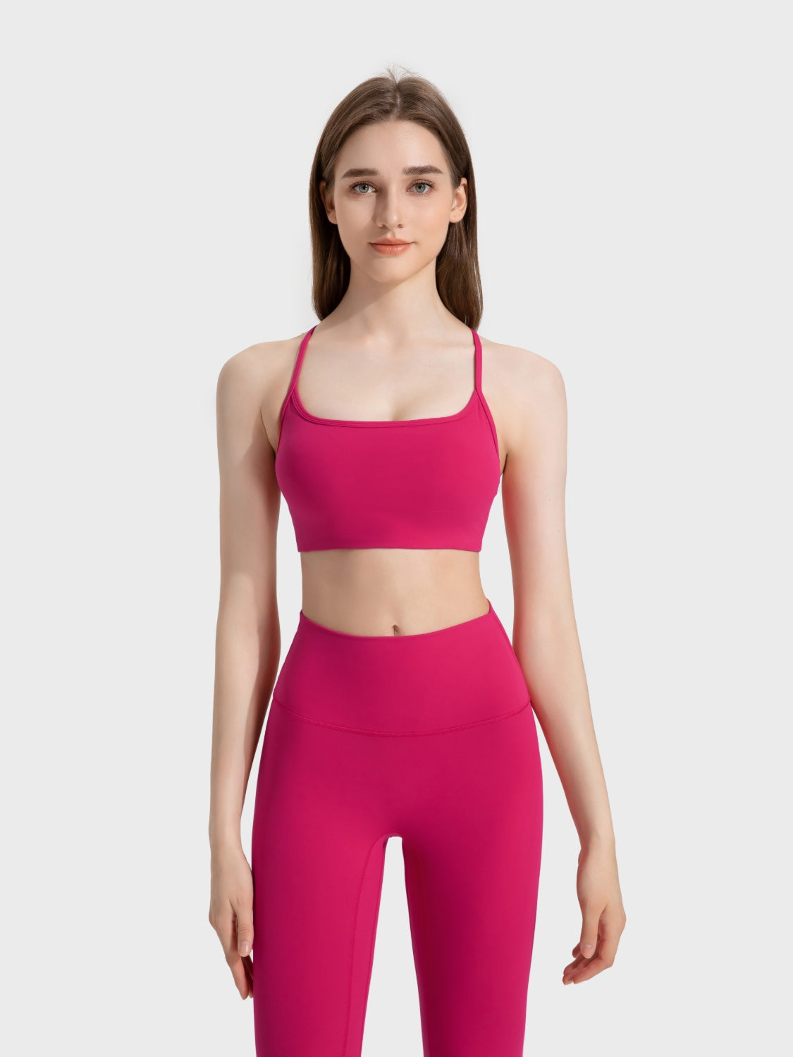 Crisscross Back Active Cami with Detachable Chest Pads - Workout & Yoga Top.