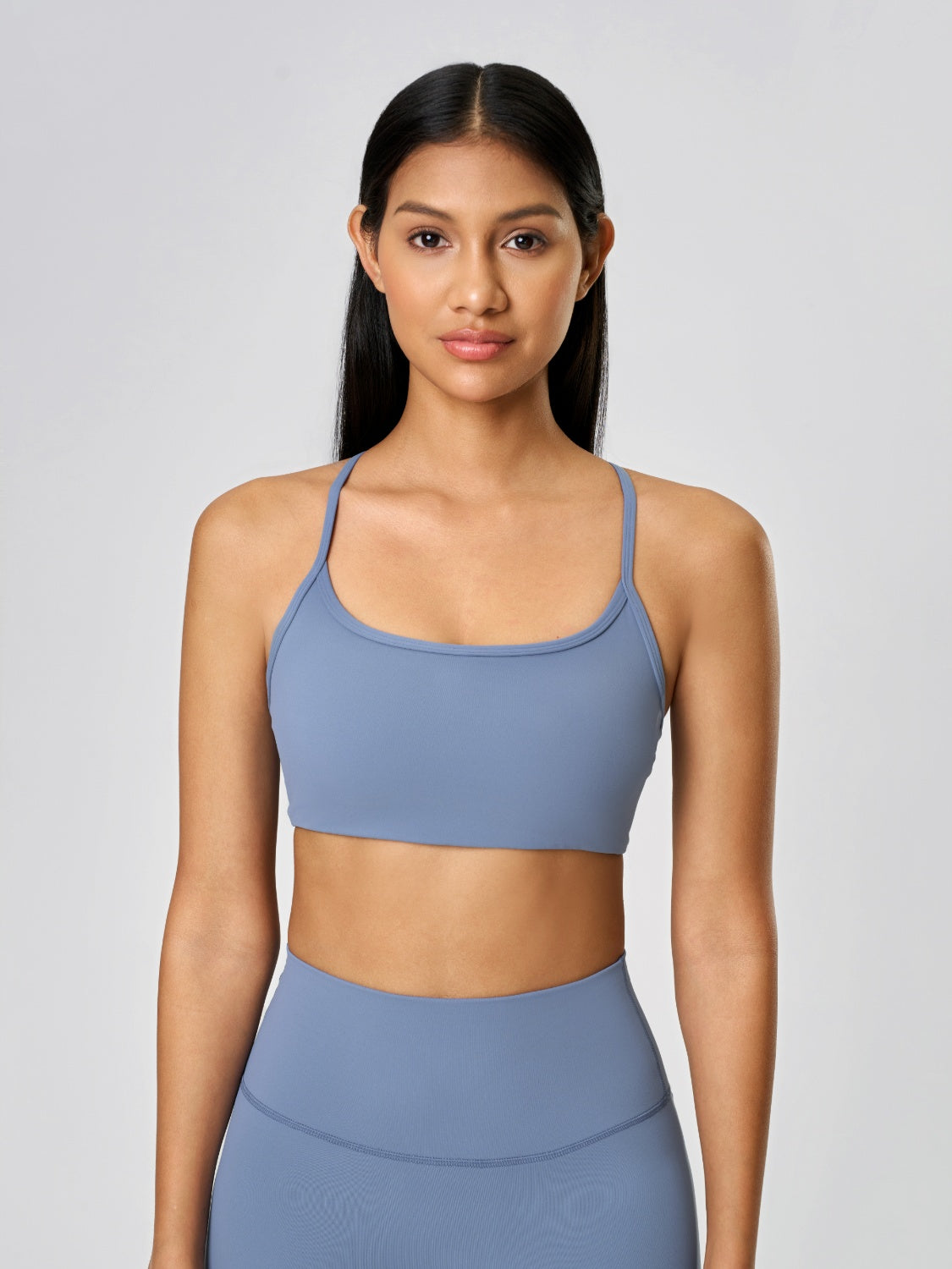 Crisscross Back Active Cami with Detachable Chest Pads - Workout & Yoga Top.