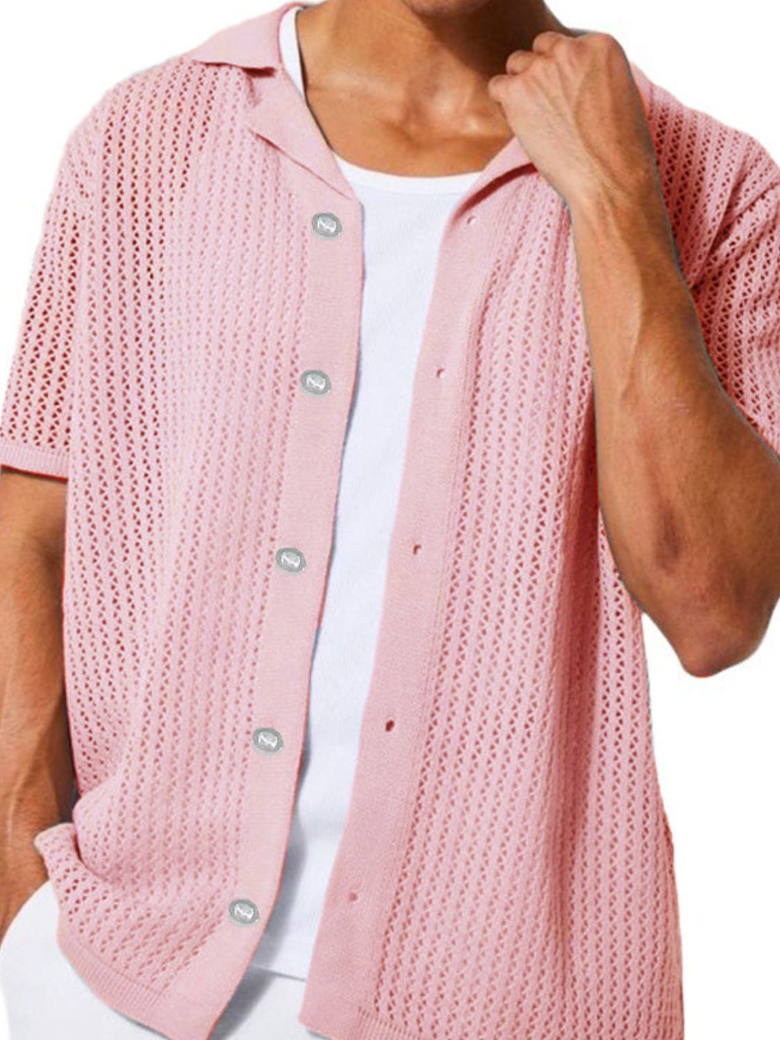 Men's Classic Button Down Short Sleeve Shirt - Plus Size Comfort.