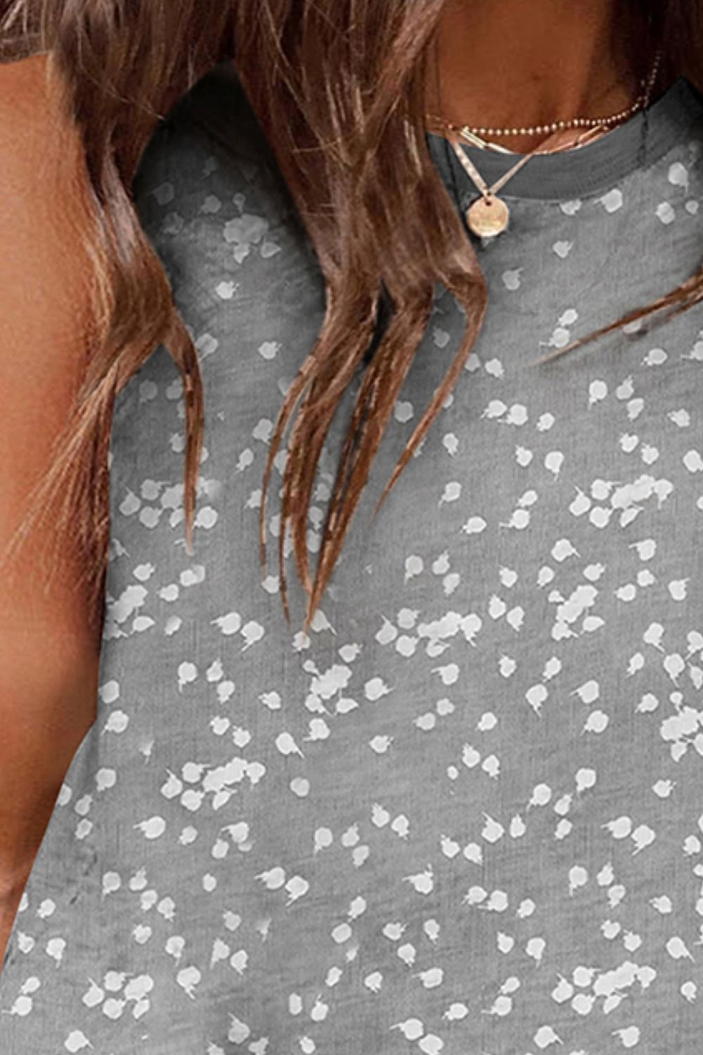 Stylish Printed Round Neck Tank - Designer Inspired.