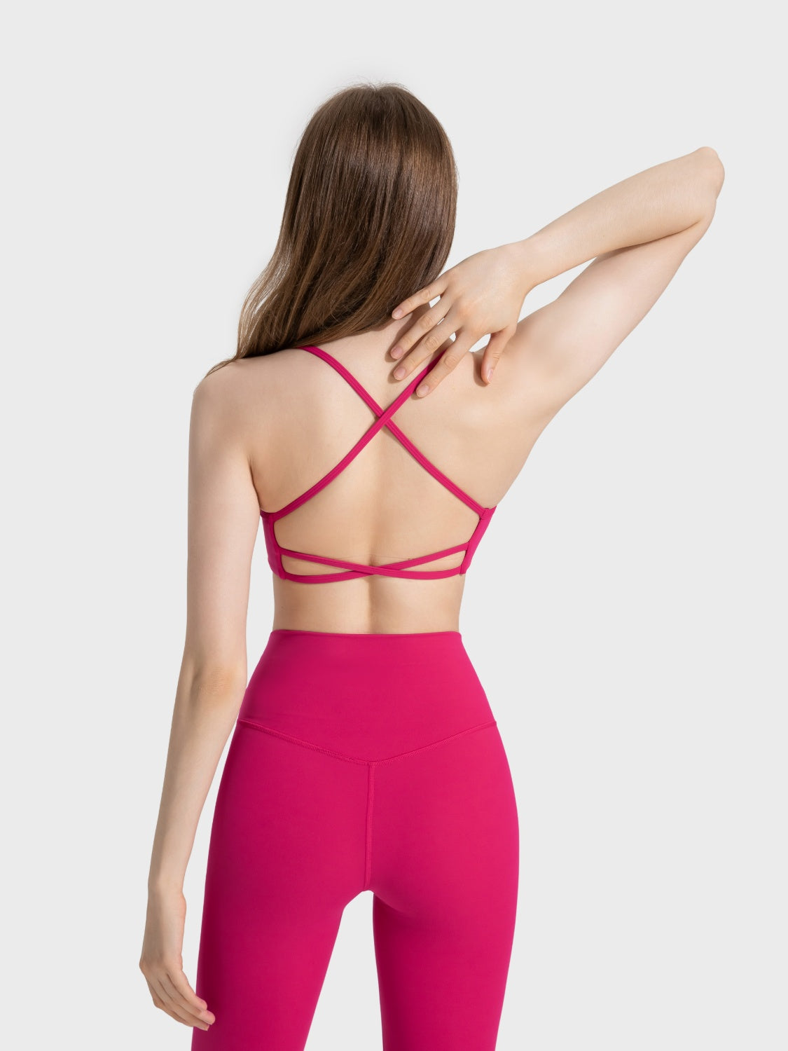 Crisscross Back Active Cami with Detachable Chest Pads - Workout & Yoga Top.