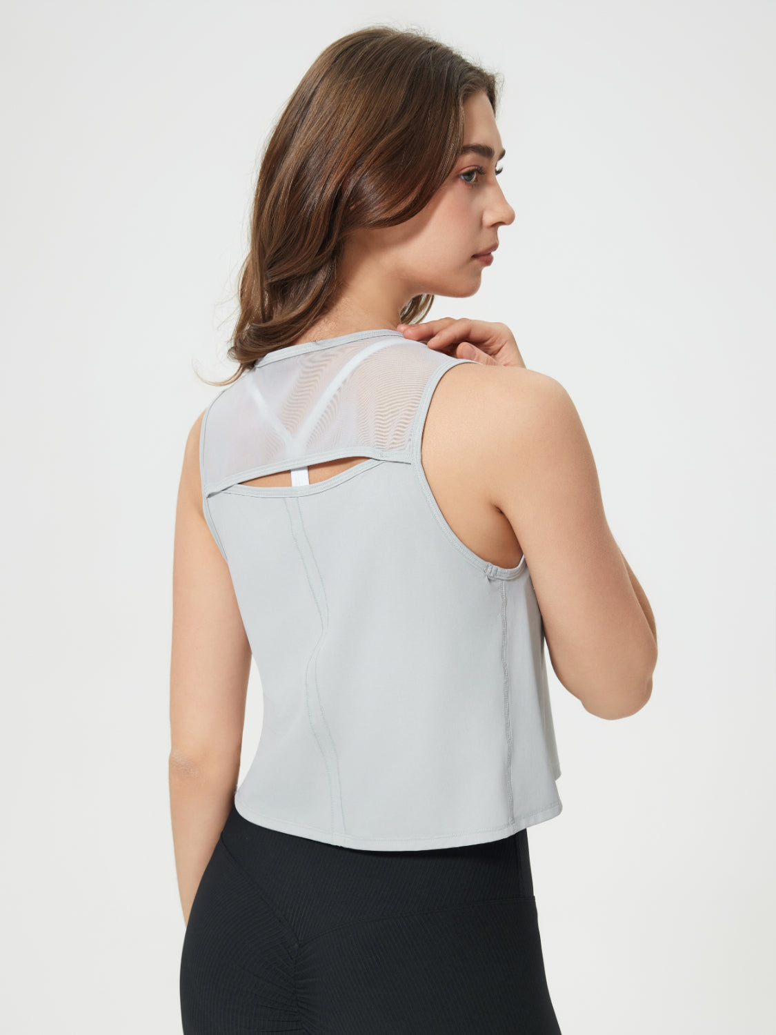 Millennia Round Neck Cropped Active Tank.