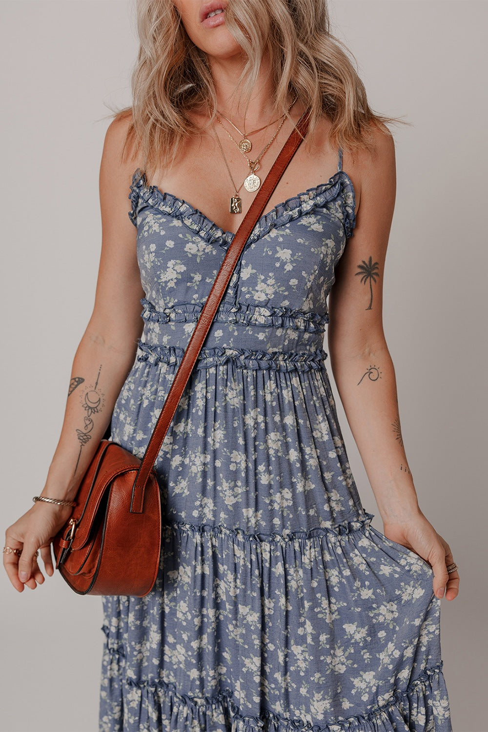 Enchanting Floral Tiered Midi Dress - Romantic Summer Essential.