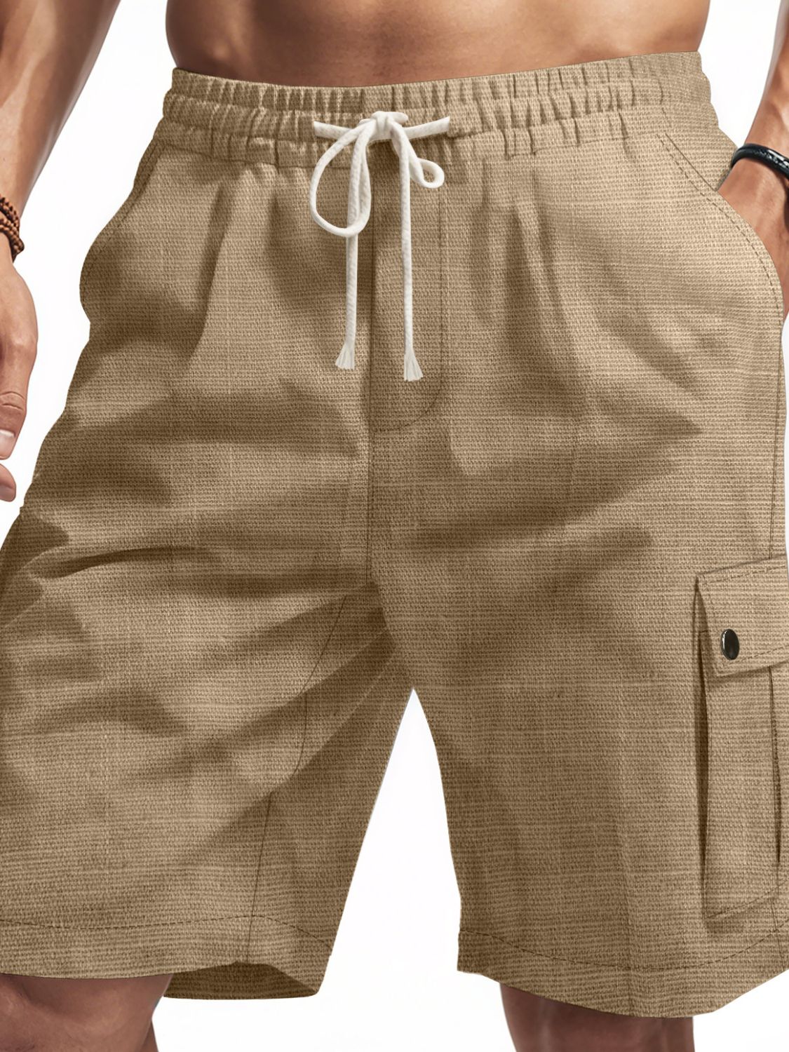 Men's Comfortable Drawstring Shorts with Pockets - Plus Size.
