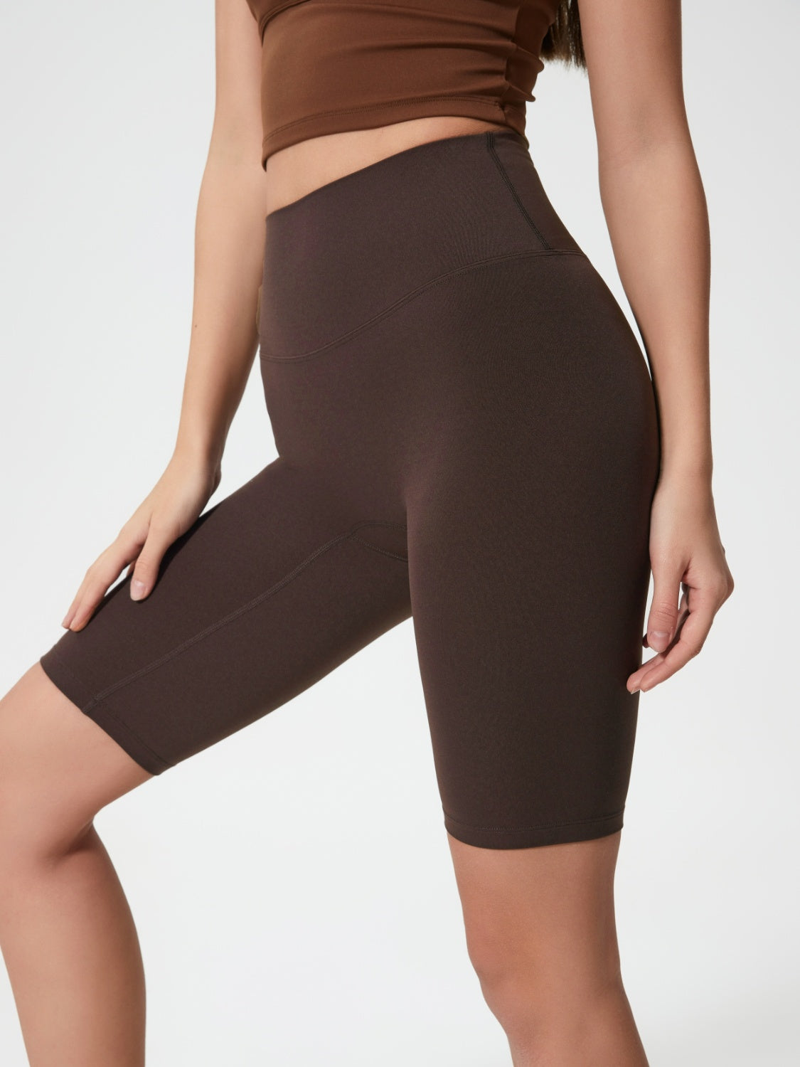 Millennia High Rise Wide Waistband Active Shorts.