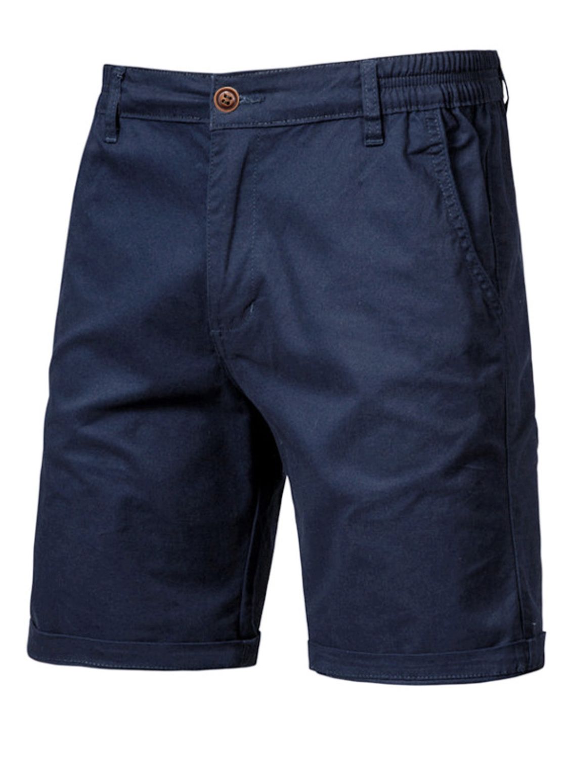 Men's Comfortable Elastic Waist Shorts with Pockets - Casual Essential.