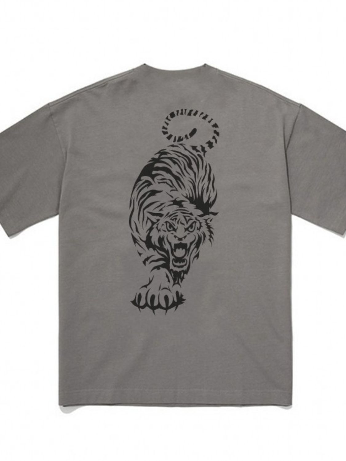 Men's Tiger Round Neck Short Sleeve T-Shirt.