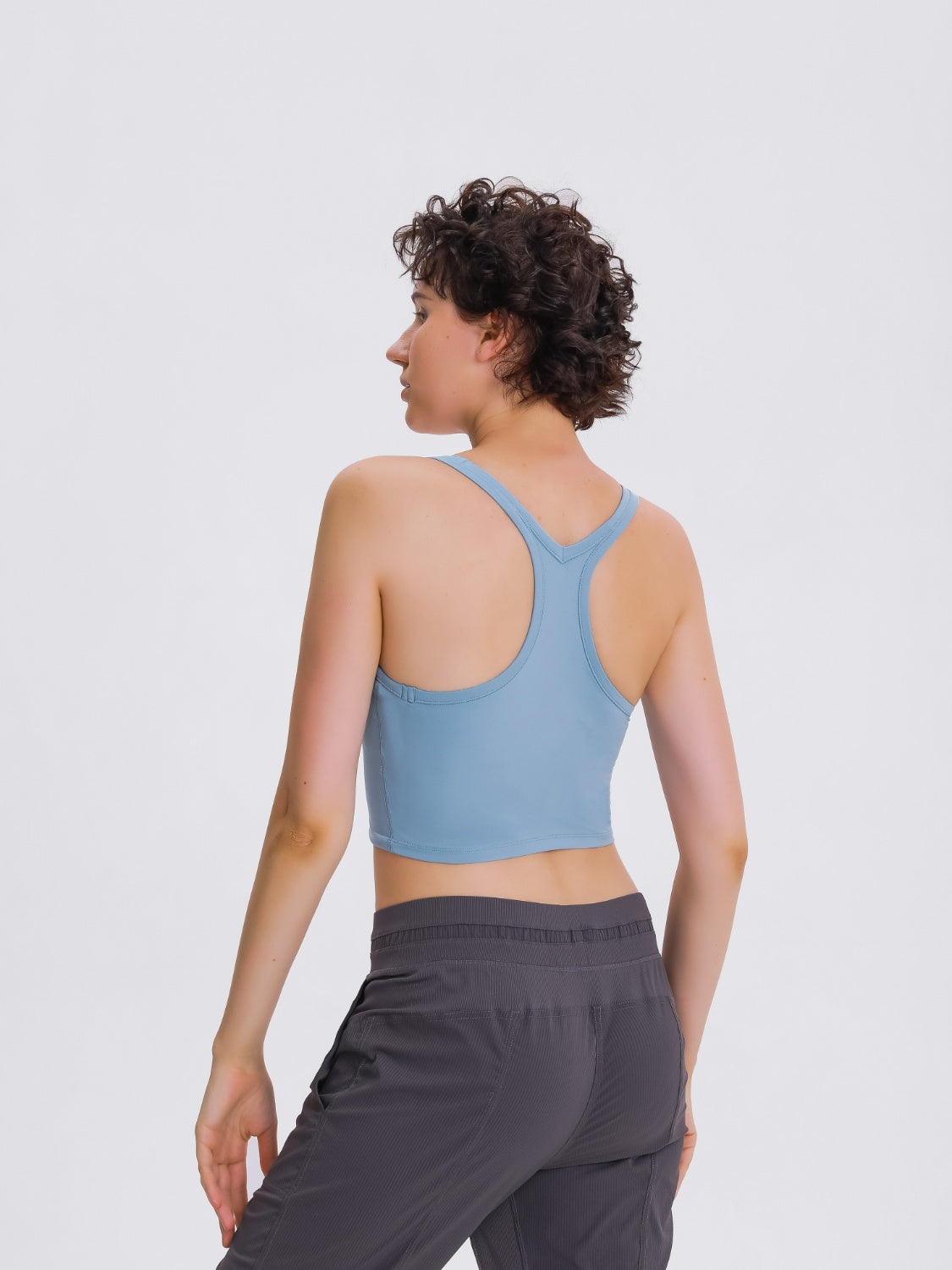 Millennia Scoop Neck Active Tank with Detachable Chest Pads.