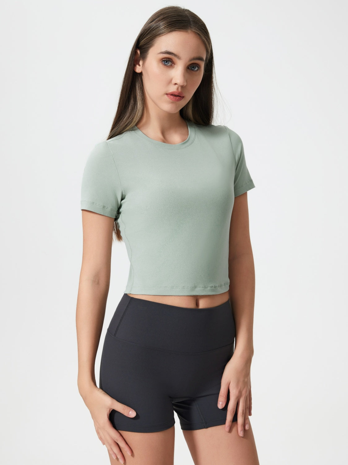 Millennia Round Neck Short Sleeve Active T-Shirt.