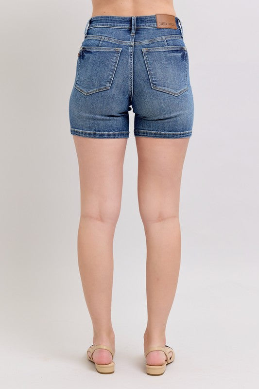 Judy Blue Full Size High Waist Denim Shorts Plus Size.