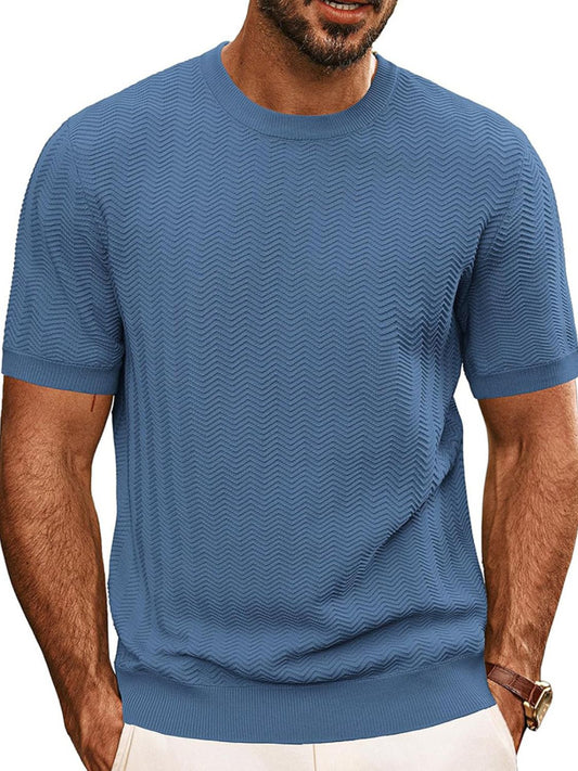 Men's Classic Round Neck T-Shirt - Plus Size Comfort.
