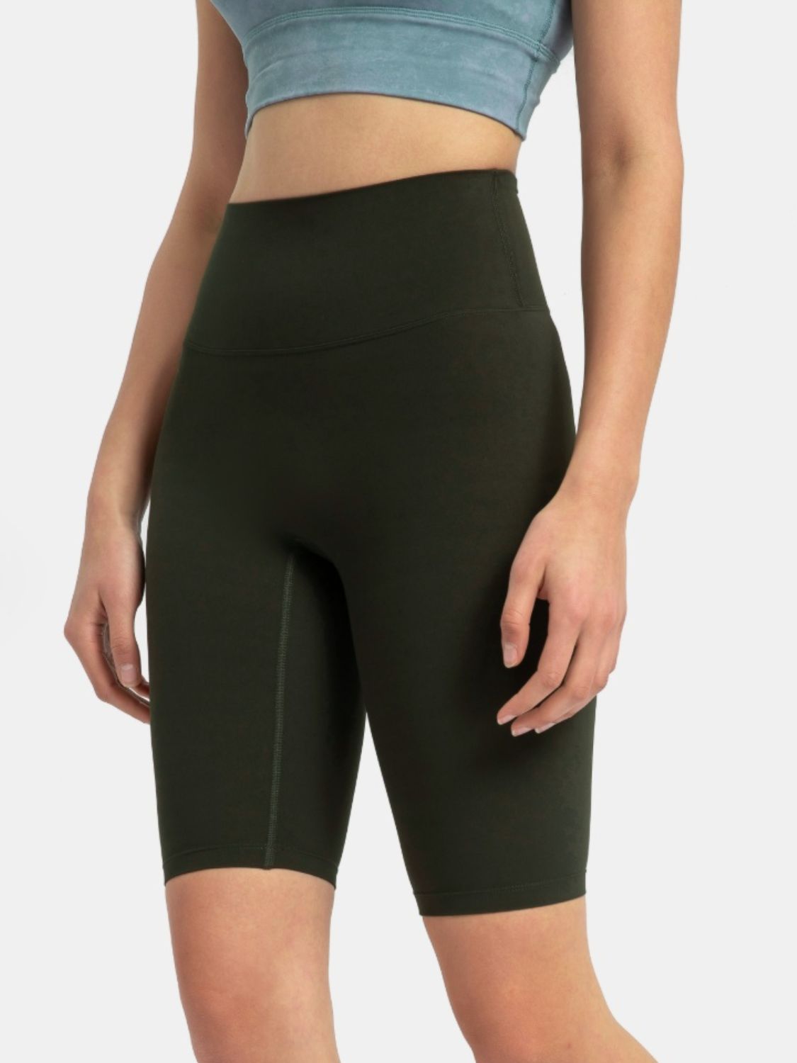 Millennia High Rise Wide Waistband Active Shorts.