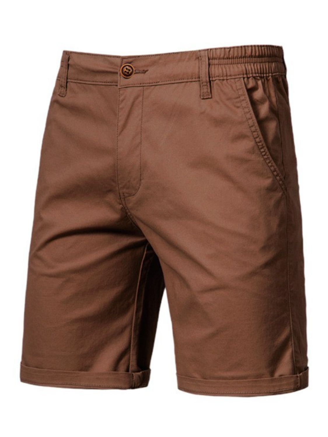 Men's Comfortable Elastic Waist Shorts with Pockets - Casual Essential.