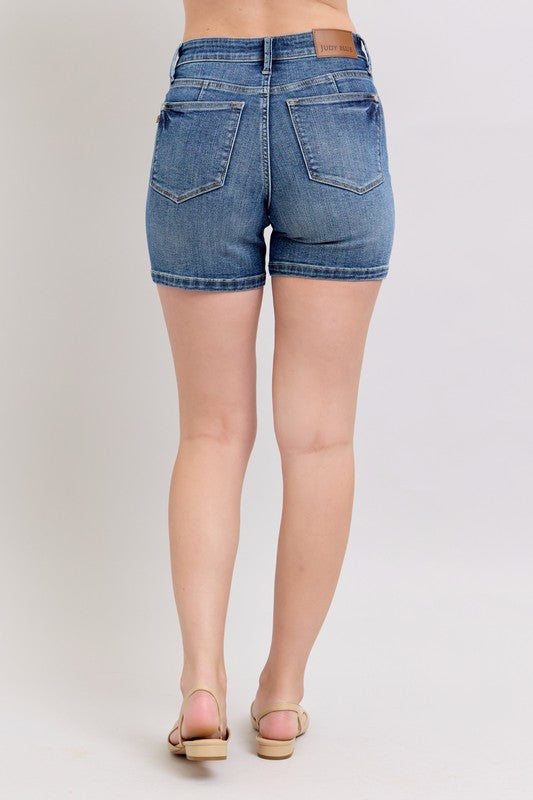 Judy Blue Full Size High Waist Denim Shorts Plus Size.