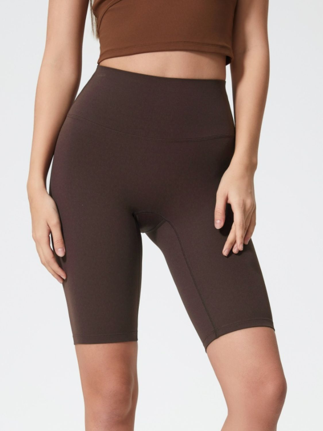 Millennia High Rise Wide Waistband Active Shorts.