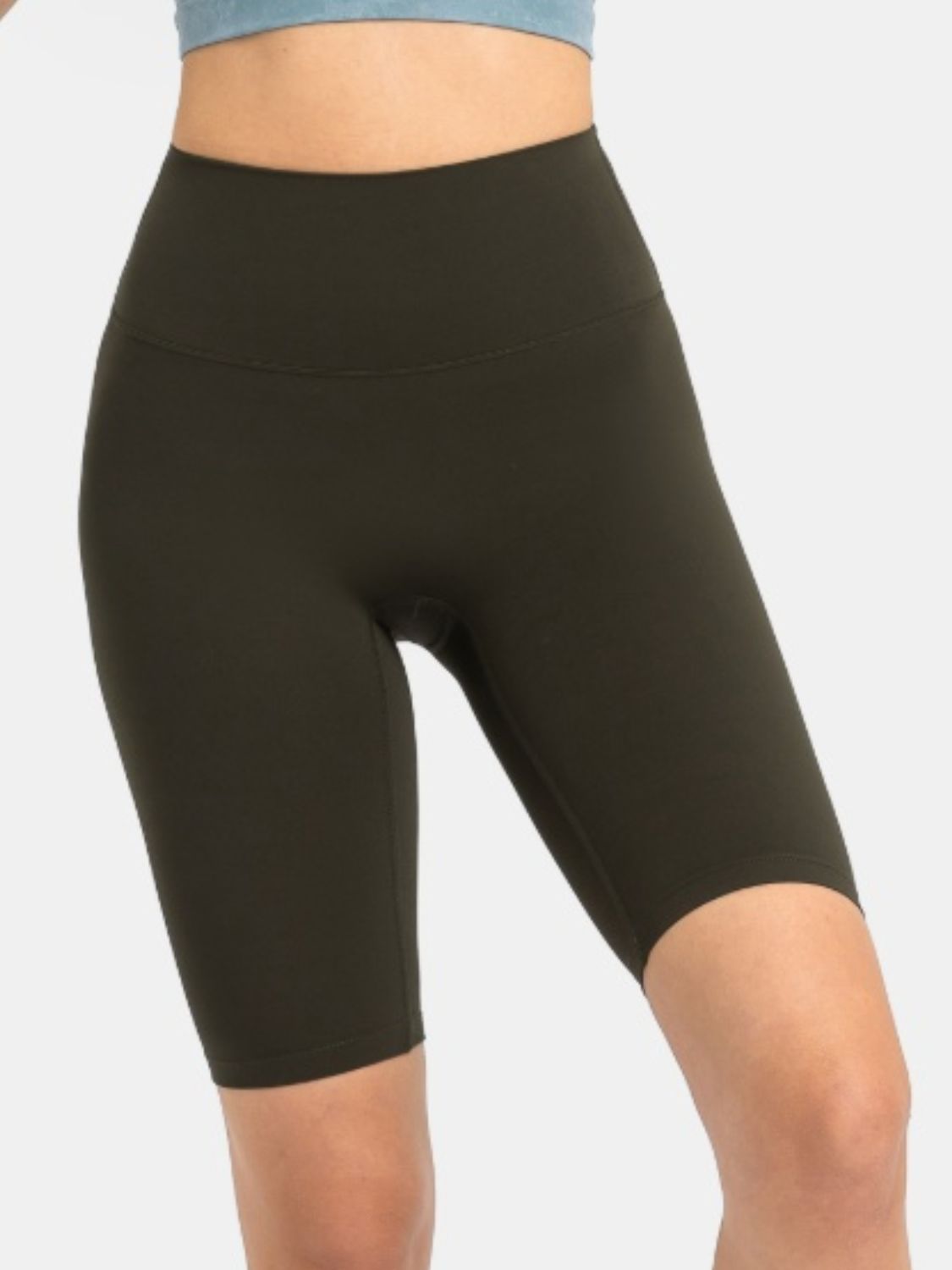 Millennia High Rise Wide Waistband Active Shorts.