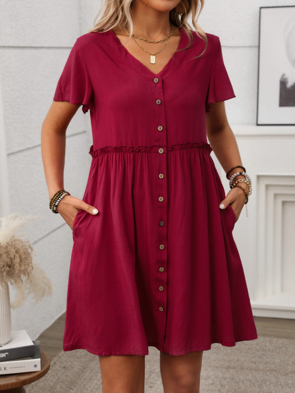 Flutter Sleeve Dress - Effortlessly Chic.